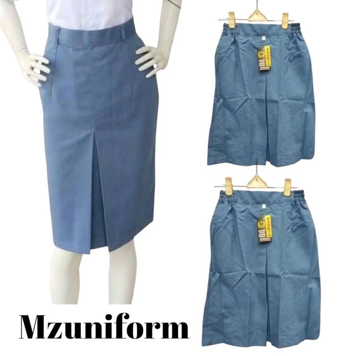 Rok SMA Pendek / Rok SMA ABU-ABU Pendek / Rok SMA Pinggang Karet