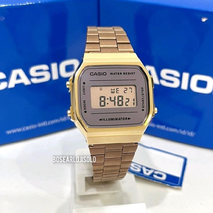 JAM TANGAN WANITA CASIO A168WECM-5DF ORIGINAL