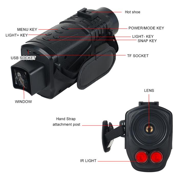5X Monocular Night Vision for Hunting Infrared Night-Vision Device