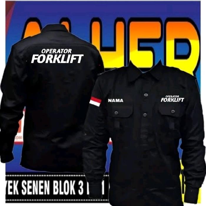 terbaru kemeja operator forklift baju operator forklift seragam operator forklift pdl operator forkl