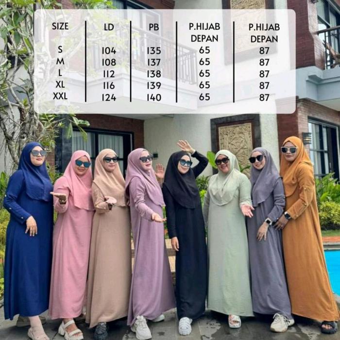 Amora Dress by Journey ORI premium Terbaru set gamis dan hijab