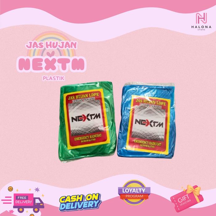 Jas Hujan Plastik LDPE Lengan Panjang