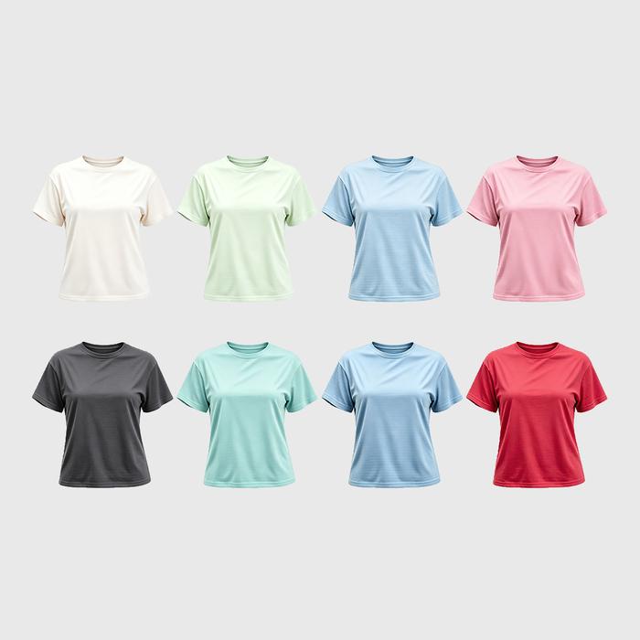 Fit Cotton Cloud Putih Fitted T-shirt Cewek Women Casual Cotton Premium Basic Minimalis Lembut Nyama