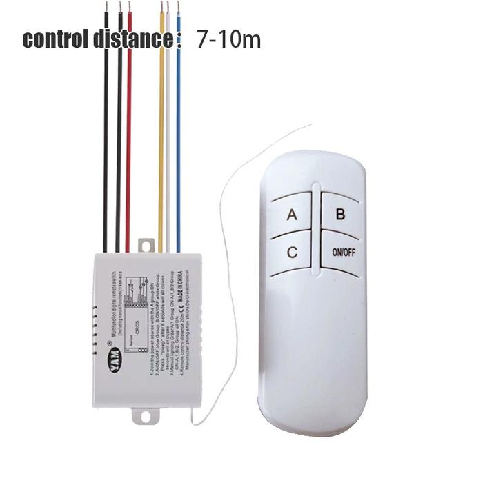 Saklar Remote 3 Channel 220v Wireless Remote Control Lampu Rumah