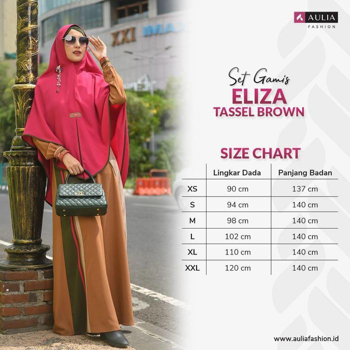 New Arrival !!! Gamis Set Syar'I Eliza Tassel Brown Aulia Fasion Original
