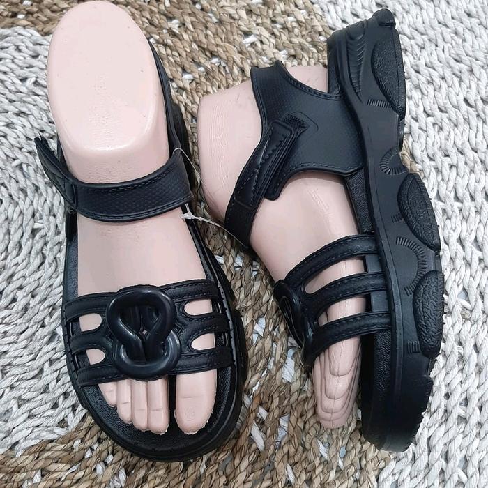 Sendal Slop Sandal Gunung Jelly Wanita import Premium Yutu 9102