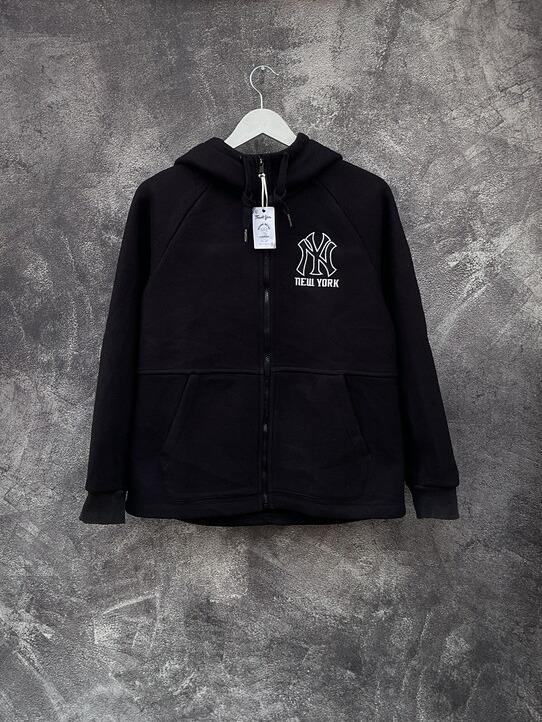 Hoodie Zipper Kanvas MLB New York Yankees Black Luxury