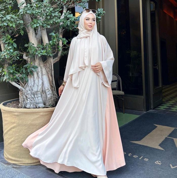 Lacivert Turkey Abaya Fashion  Wanita Muslim Dress Turki Gamis Maxi Lebaran Arab Syari Hitam Casual 