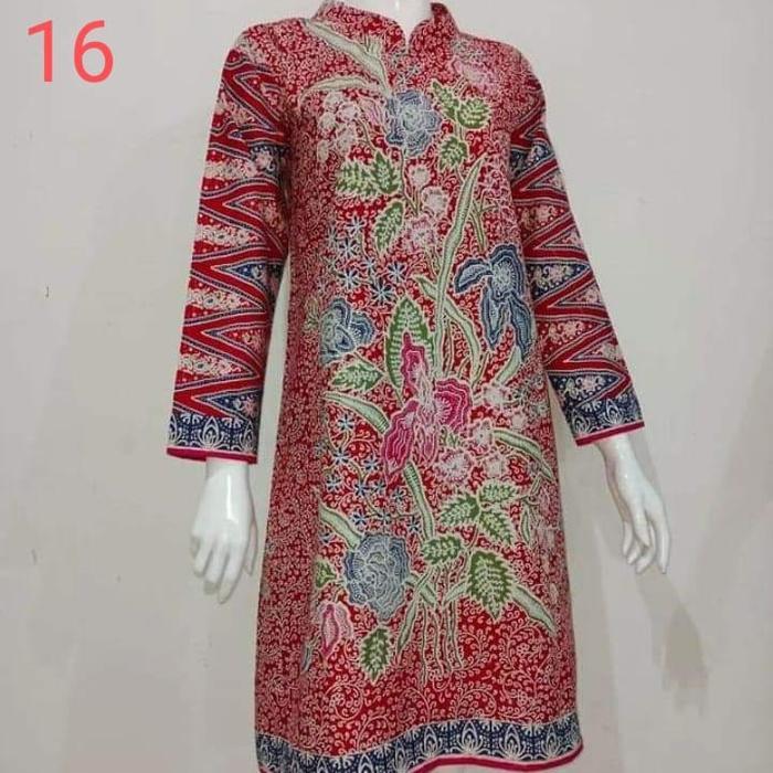 Tunik dress batik / batik sragen / batik solo / tunik batik danar hadi