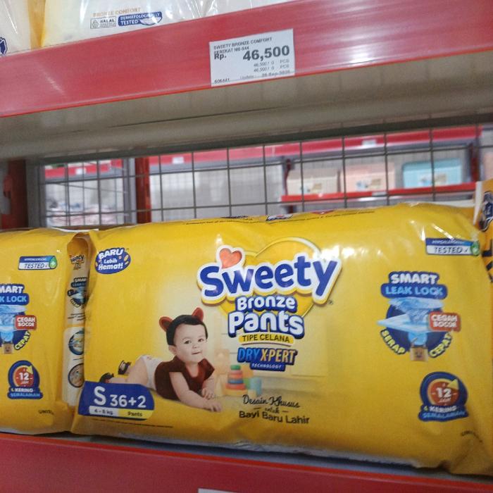Sweety Bronze Pants S20, XXL18+2, L30, M34, S36+2, Celana Pampers Kualitas Terbaik