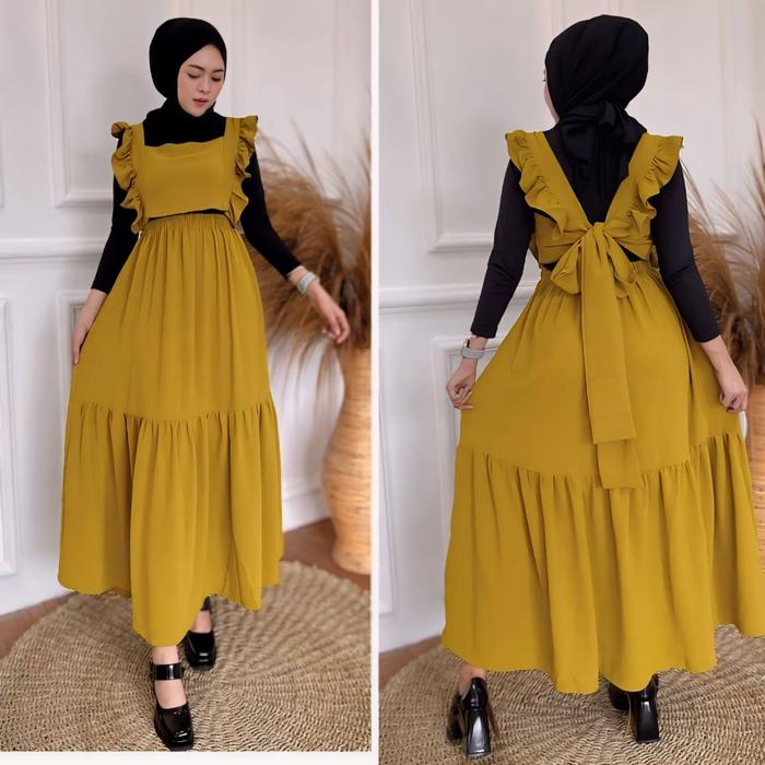 [LB21] Yolla Set Crinkle // Set Rok wanita