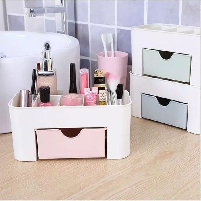 Rak Make Up Storage Rak Kosmetik Plastik Multifungsi Rak ATK