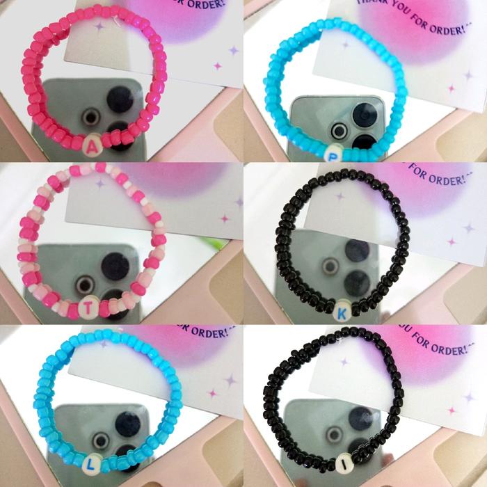 [ Gelang Huruf ]  manik manik beads
