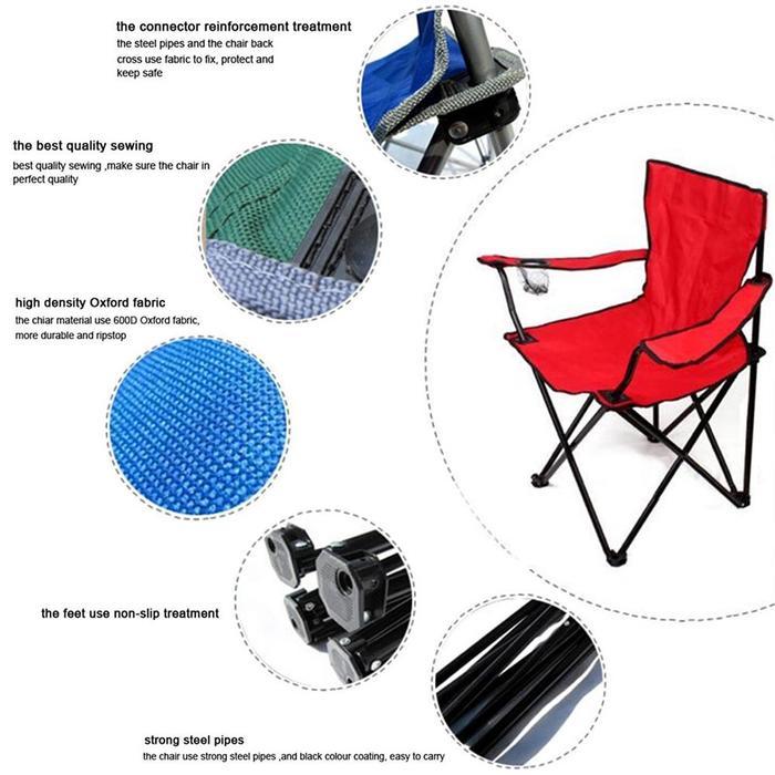 Eiger - Kursi Lipat Camping Outdoor Kursi Mancing Portable Travel Lengan Permanen Terakit