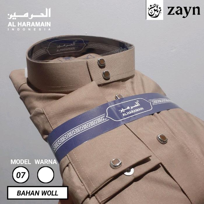 Gamis Jubah Al Haramain Woll Manset kancing Premium Murah Lengkap