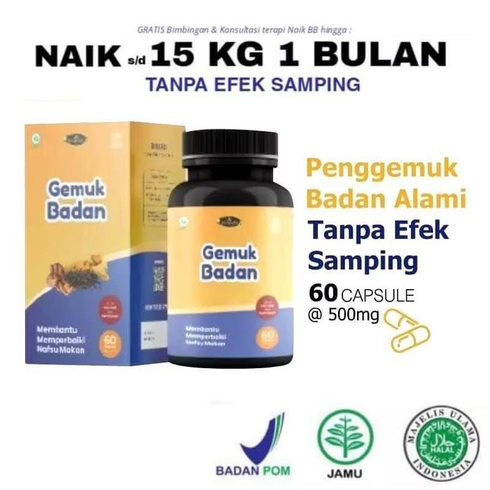 Penggemuk badan ampuh NAIK 5-15 KG BPOM Tanpa efek samping Obat penggemuk badan bpom Penambah bera