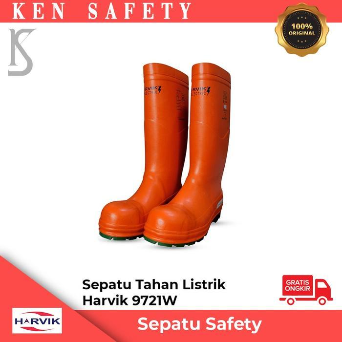Ada Sepatu Boots Safety Tahan Listrik HARVIK 9721W 30.000 Volt/ 30Kva