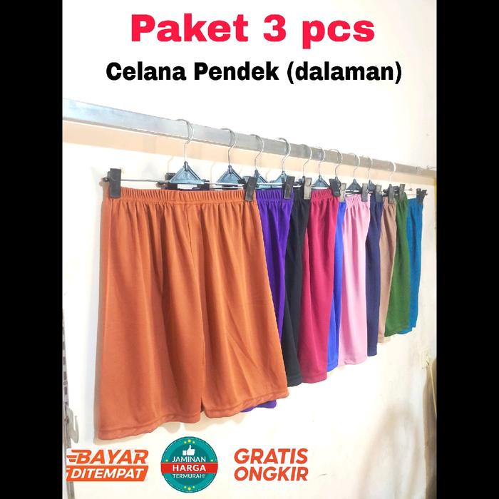 6 pcs Celana pendek strit anak dan dewasa tk sd sma ibu ibu jumbo sot dalaman rok gamis