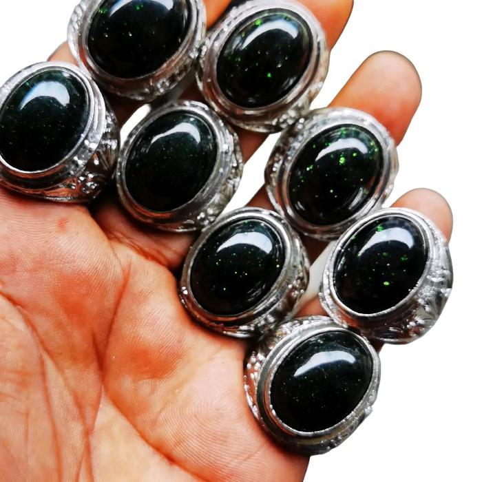 ori kalimaya cowok buat Cincin Pria Permata Black Opal Papua - Model Terbaru - Rings melingkar di ja