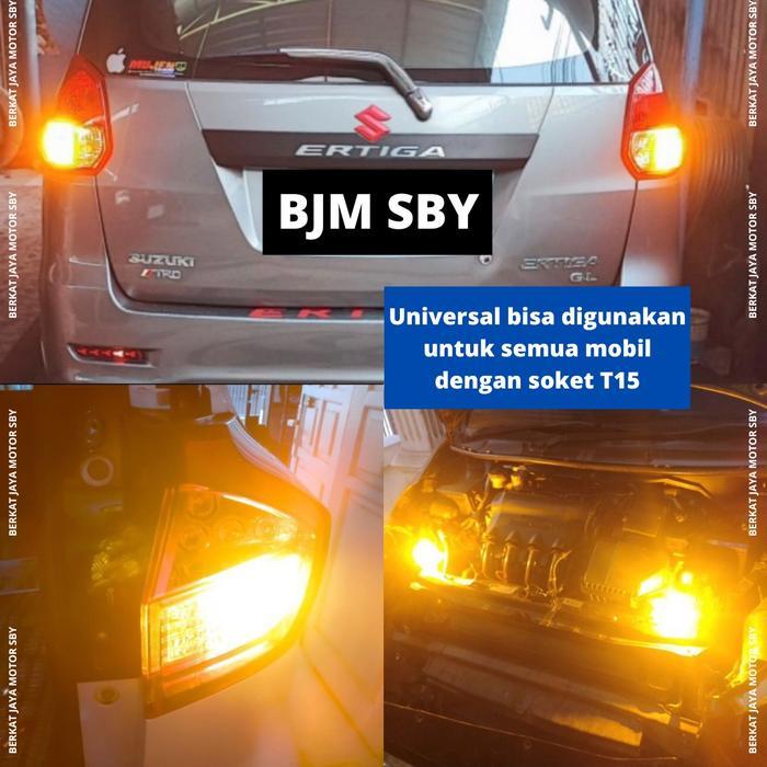 LAMPU MOTOR MOBIL T15 45 LED LAMPU SEIN DAJAL SEN DAJJAL SUPER BRIGHT