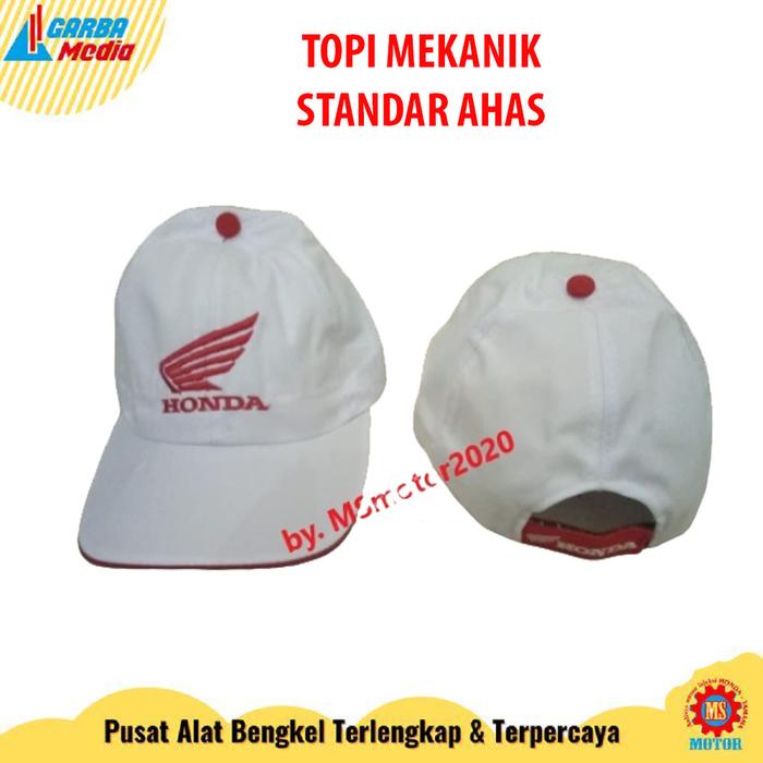 Topi Peci Mekanik Seragam AHASS Aksesoris Bengkel Resmi Ahass Honda