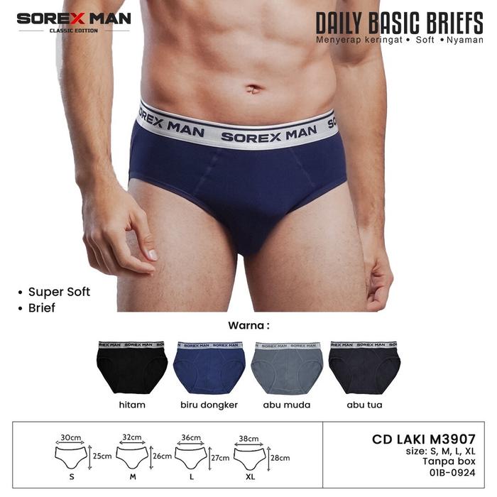 ￼3PCS - Sorex CD  , M3907 CD Sport Pria Super Soft