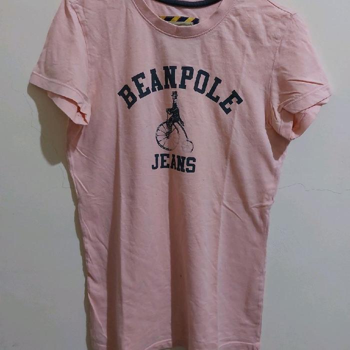 Preloved Kaos Bean Pole Pink Atasan