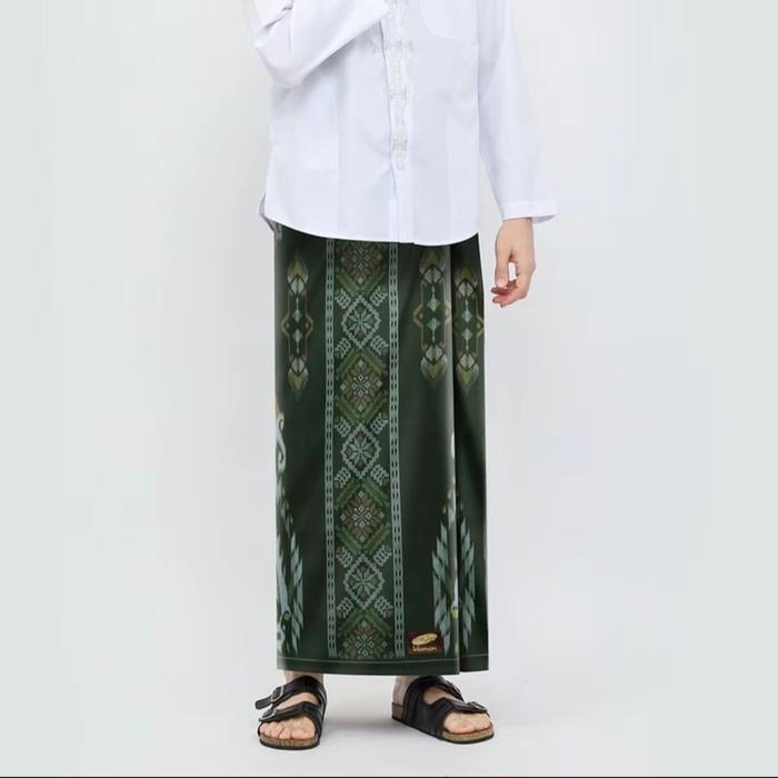 Sarung Atlas Idaman KEMBANG Dewasa Motif Batik Muslim Santri Pria Pekalongan Katun Kotak Lembut - Ny