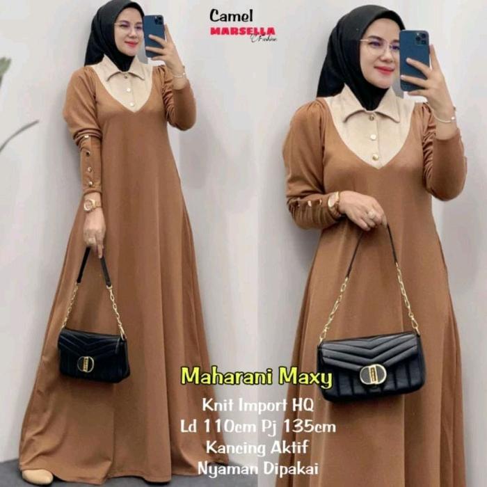 MAHARANI MAXY GAMIS CANTIK MOTIP POLOS
