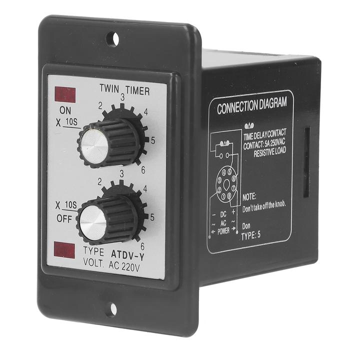 AC 220V 60S Twin Timer Relay Anti Interference  Operation