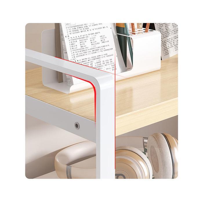 Rak Buku Kayu Portable Meja Susun Mini Sudut Kamar Kantor Organizer