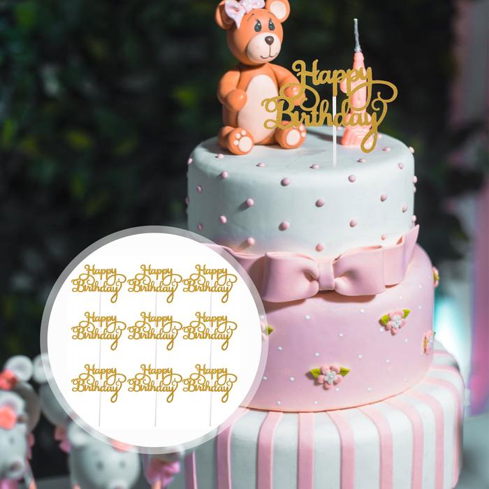 Birthday Happy Decorations Cake Cupcake Christmas Topper Picks