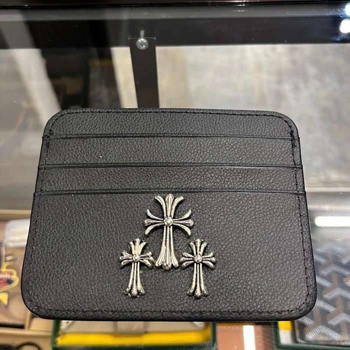 Card Wallet Chrome Heart Black