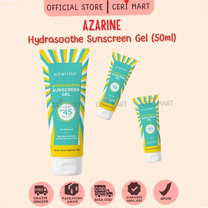 Azarine Hydrasoothe Sunscreen Gel SPF45 PA++++ Azarin Suncreen Tabir Surya | Kekinian