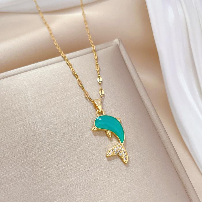 HEMEI H363 Kalung Titanium Ikan Gold