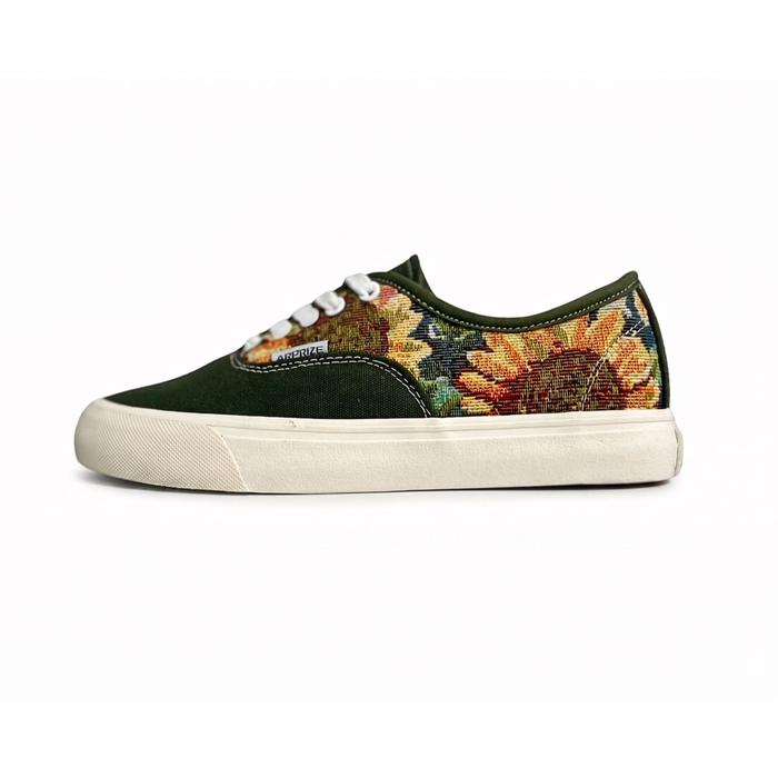 [LIMITED EDITION] ARPRIZE-Duck Sunflower green sepatu Clasik Elegan Sneakers Casual Karet 12 Oz Canv