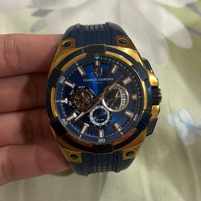 Jam Tangan Charles Jourdan Paris, CJ1015, Complete Box, Condition 7.5/10 Normal, 100% Original, Comp