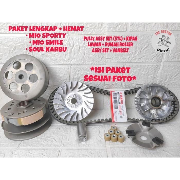 PAKET LENGKAP CVT 5TL BUAT MOTOR MIO SPORTY MIO SMILE DAN SOUL KARBU