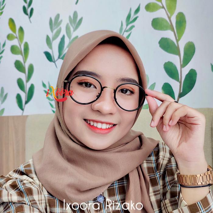 TERMURAH Ixoora Rizako - Frame Kacamata Minus Photocromic Photochromic Anti Radiasi Pria Wanita Blue