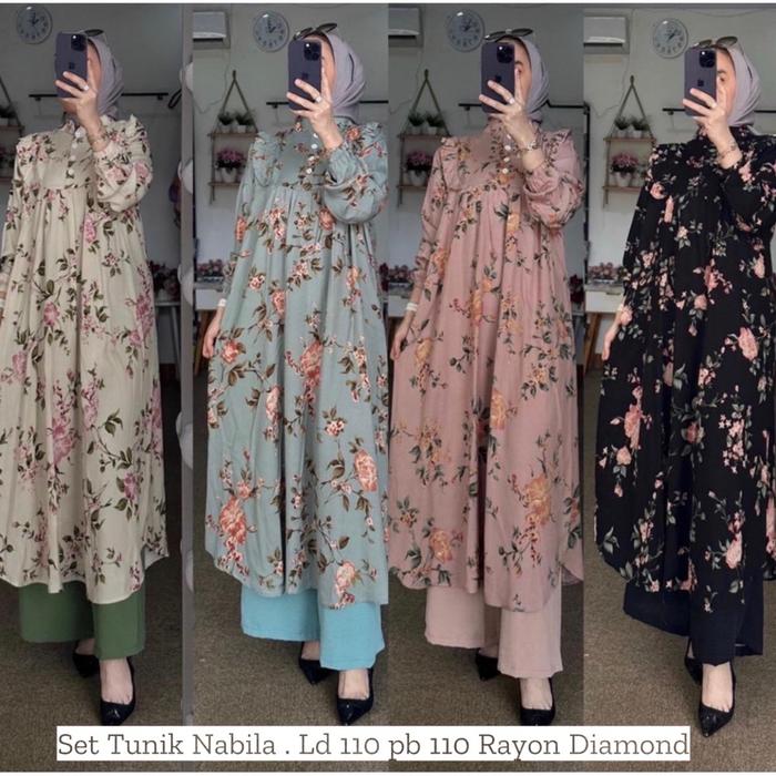 Set Tunik Nabila Premium / one set Nabila