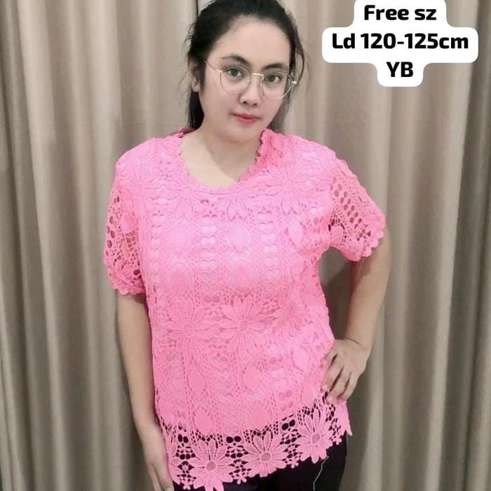 Atasan brokat jumbo baju full brokat bangkok lapis furing