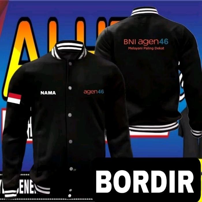 Jaket bordir agen BNI 46 jaket agen BNI 46 jaket baseball agen BNI 46 jaket varsity agen BNI 46 jake