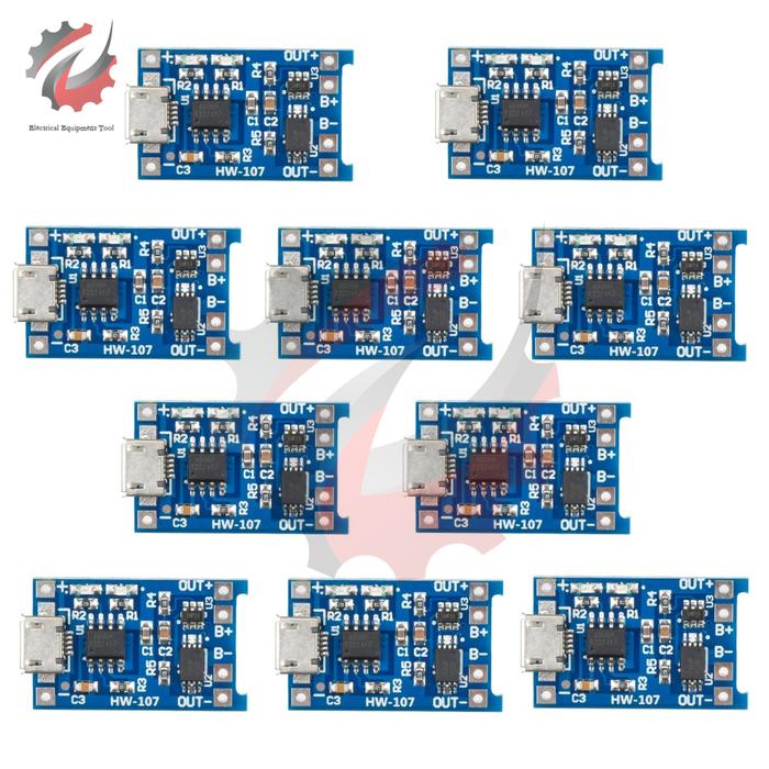 1-10Pcs 5V 1A Micro USB 18650 TC4056A Lithium Battery Charging Board