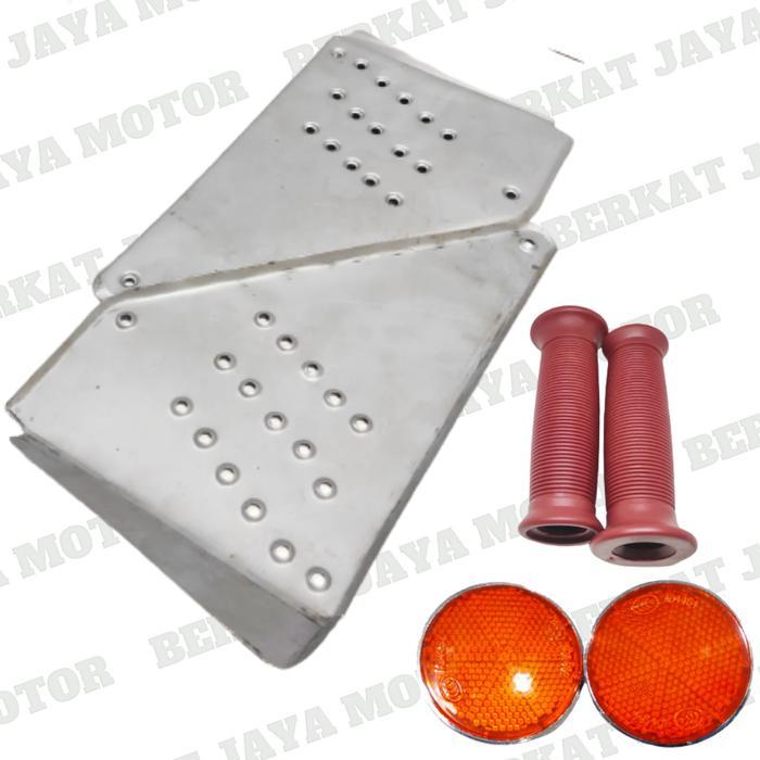 PAKET SET TUTUP AKI CB HANFAT HANDGRIP LAMPU SEIN KANAN KIRI CB