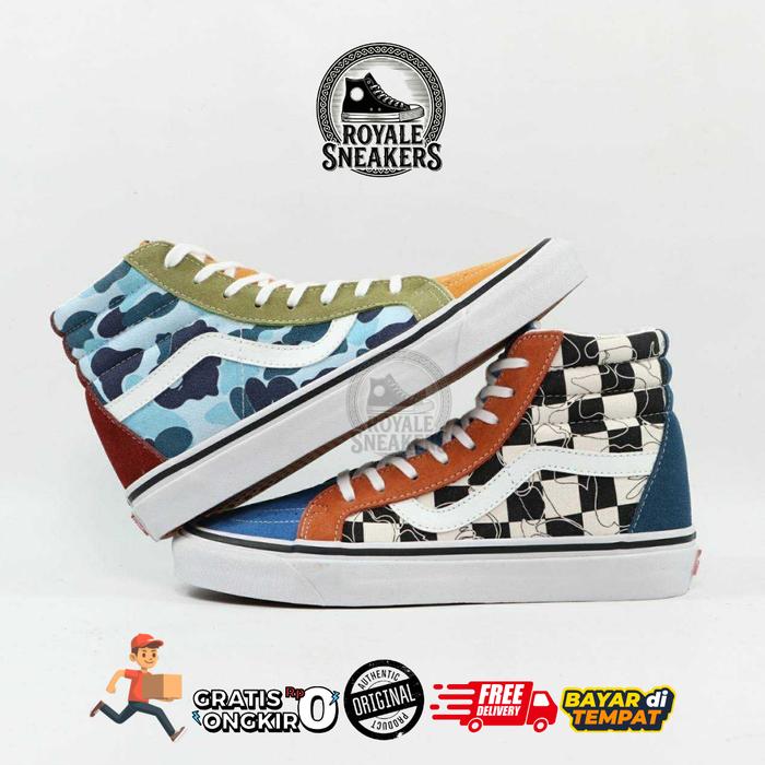 Royale Sneakers - Sepatu Casual Sk8 High DX Multi Camo Sneakers Kasual Pria