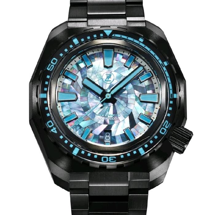 Jam Tangan Zelos Hammerhead Mosaic Black DLC Limited Edition Original Brand New