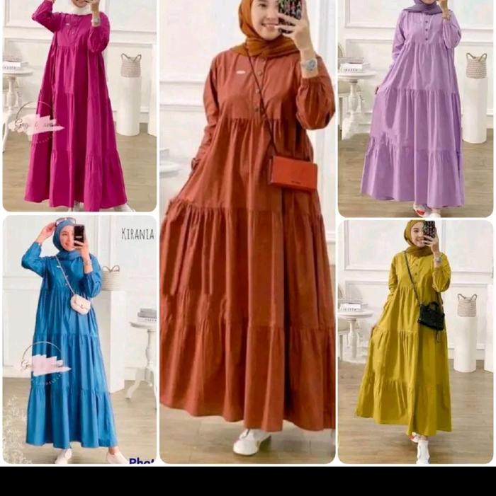 midi dress kirania rayon premium
