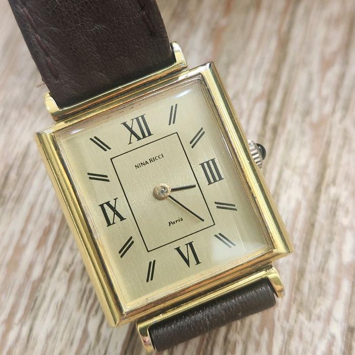 Jam Tangan Nina Ricci Tank Vintage Manual wind watch
