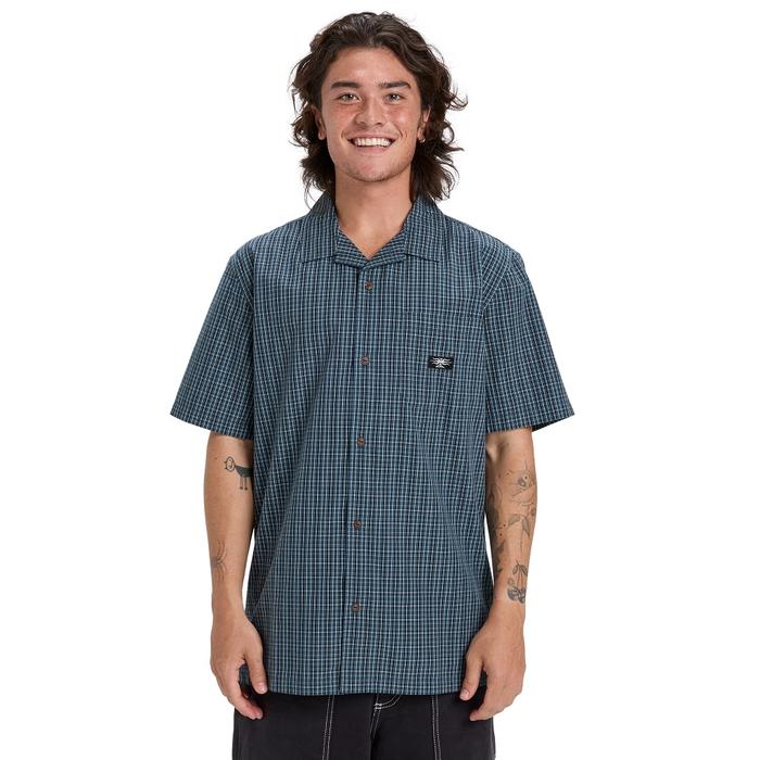 Quiksilver Mens Liquid Metal Liquid Metal Orion Blue Shirt