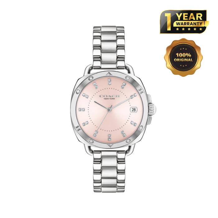Coach Greyson 14504156 Ladies Pink Dial Stainless Steel Strap